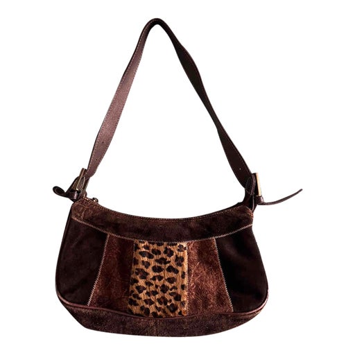 Leopard baguette bag