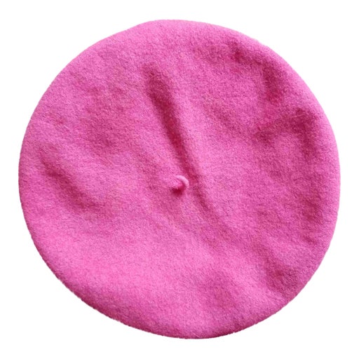 Pink wool beret
