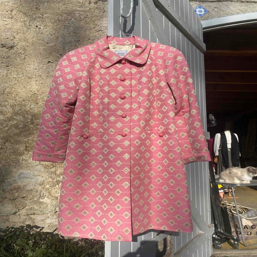 Long patterned coat