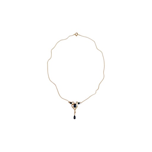 Blue and gold necklace