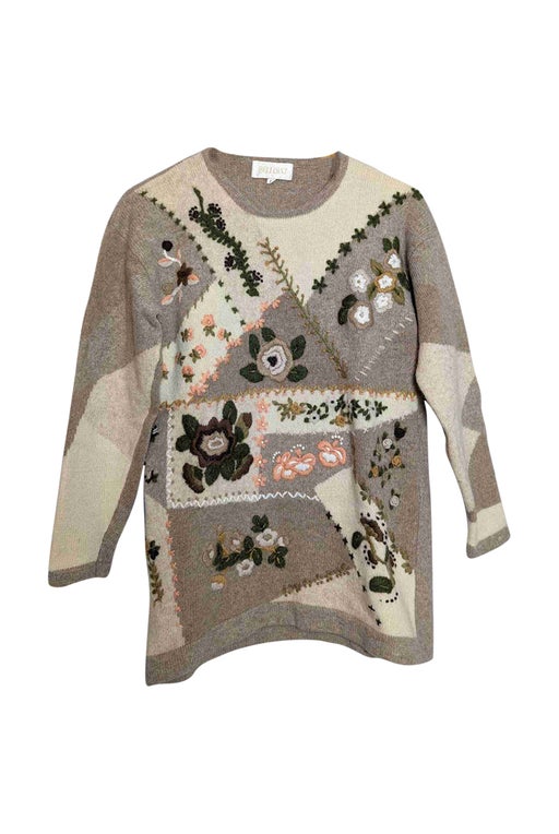 Embroidered wool sweater