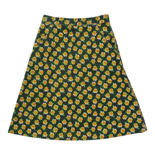 Velvet trapeze skirt