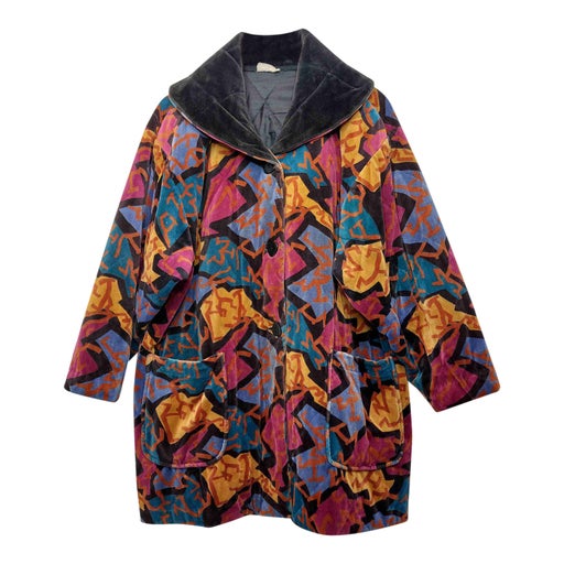 Manteau molletonnée patchwork