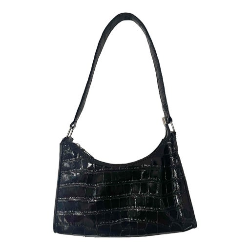 Faux leather baguette bag