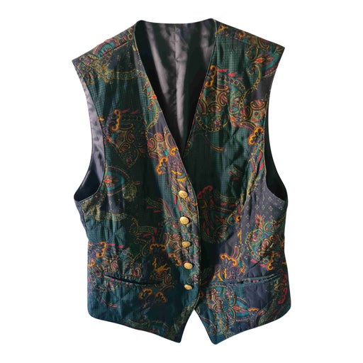 Satin sleeveless cardigan