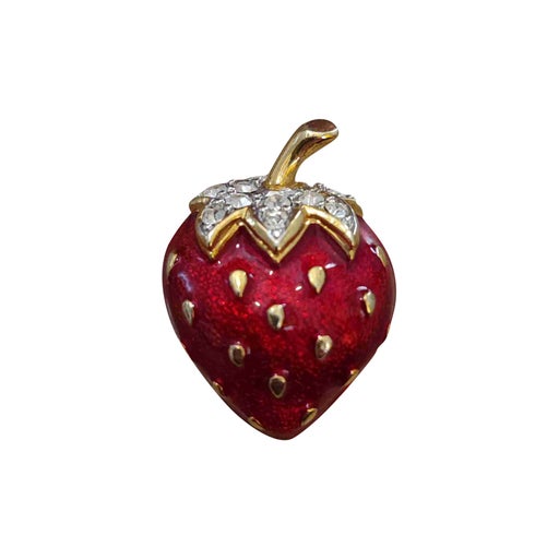 strawberry brooch