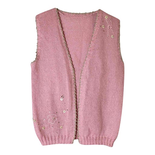 Embroidered sleeveless vest