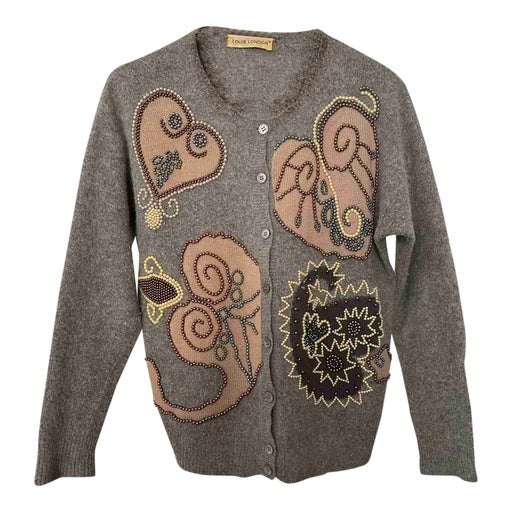 Wool and angora cardigan
