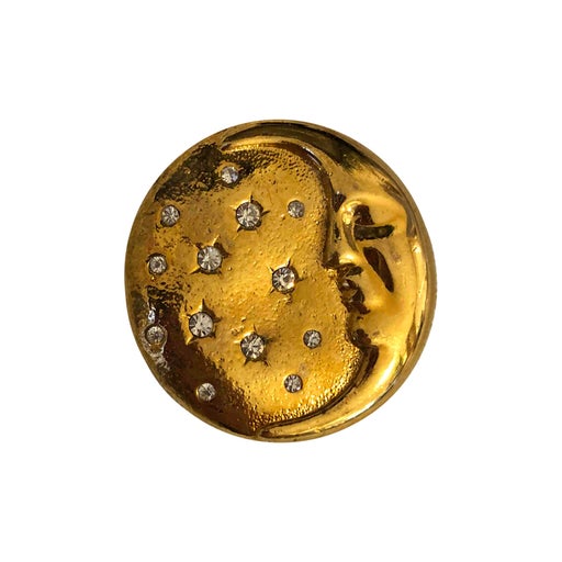 crescent moon brooch