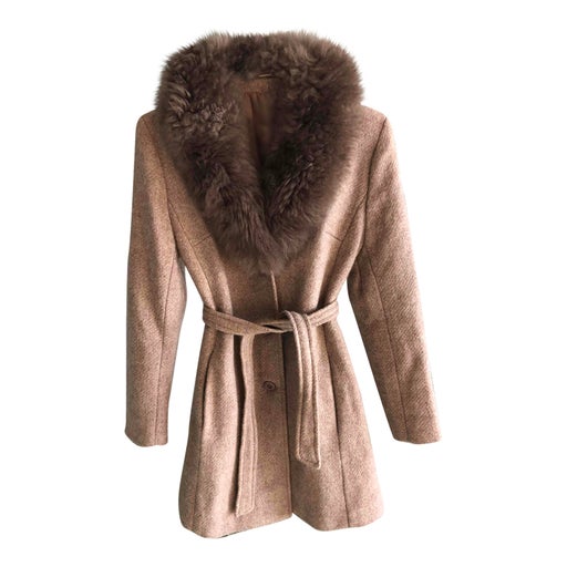Tweed and fur coat
