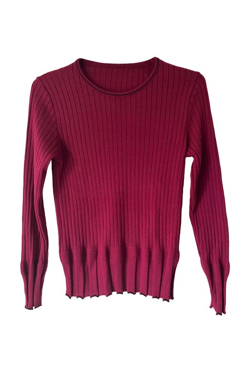 Rib knit sweater