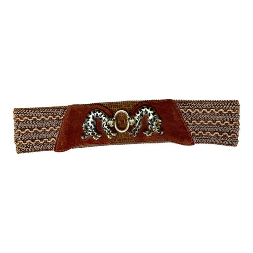Velvet and suede belt