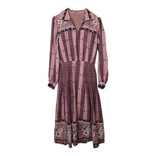 Pleated wool dress