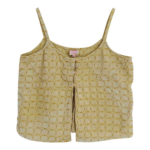 Cotton and linen tank top