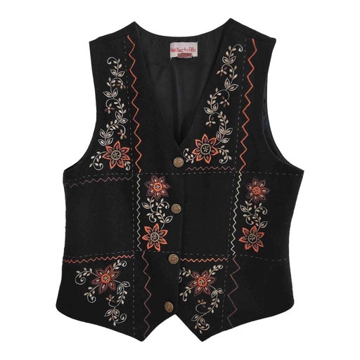 Embroidered sleeveless vest