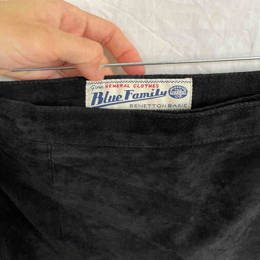 Suede wrap skirt