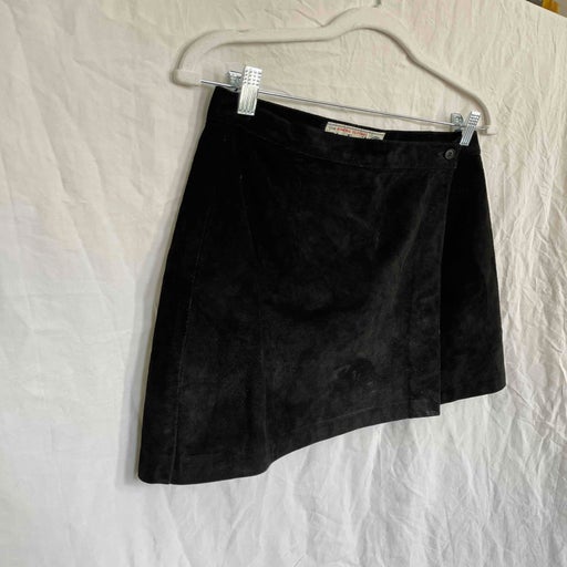 Suede wrap skirt