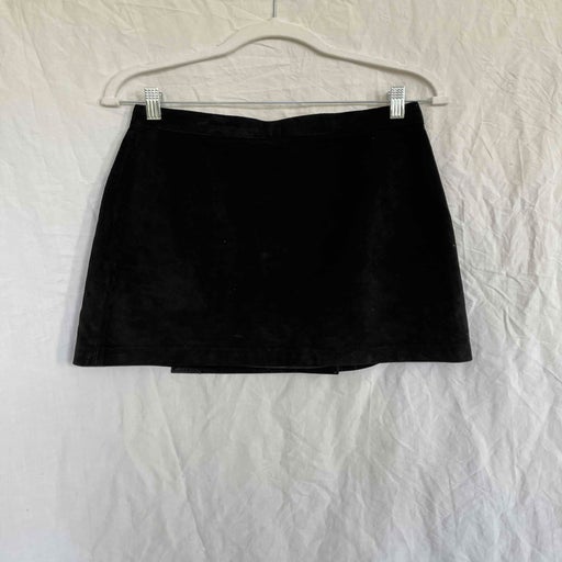 Suede wrap skirt