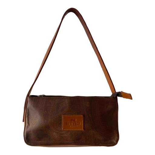 Leather baguette bag