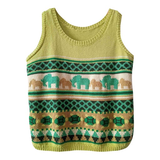 Pull sans manche en coton