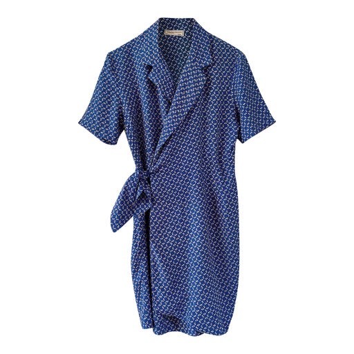Robe portefeuille à fleurs et pois