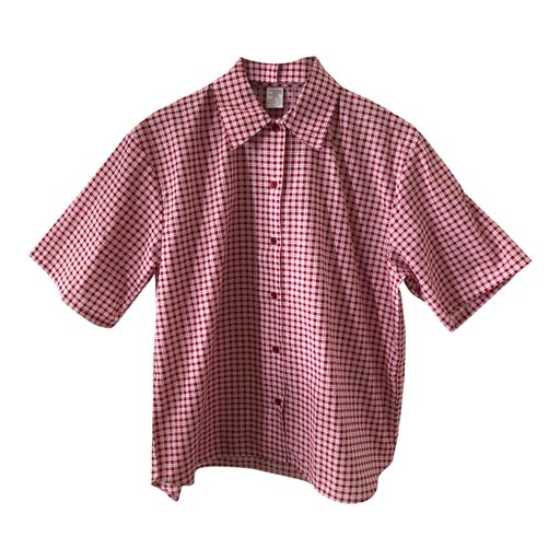 Small check blouse