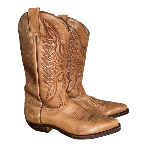 Leather cowboy boots