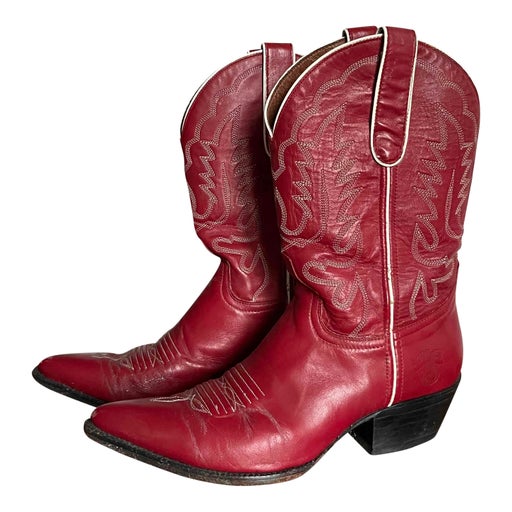 Leather cowboy boots