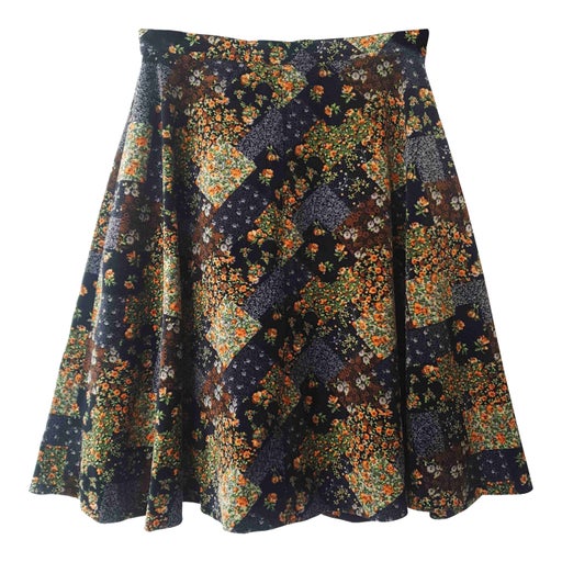 Jupe patchwork en velours