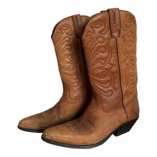 Leather cowboy boots