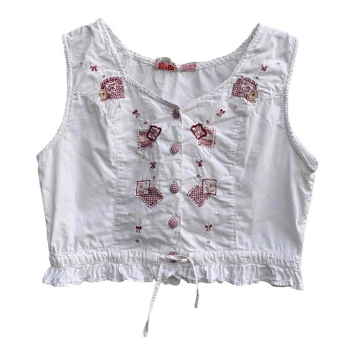 Embroidered crop top