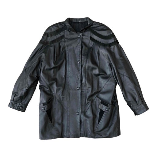 Blouson en cuir et daim