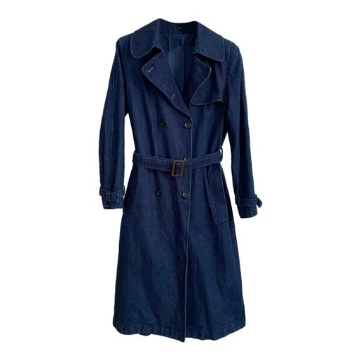 Denim trench coat