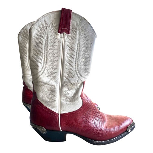 Leather cowboy boots