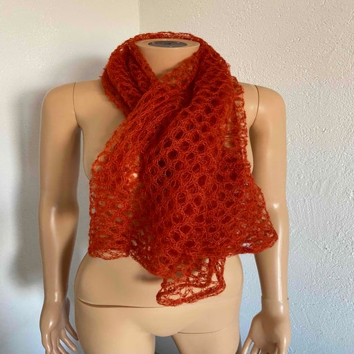 Mohair and silk scarf