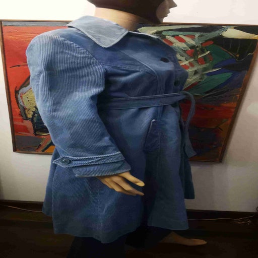 Corduroy trench coat