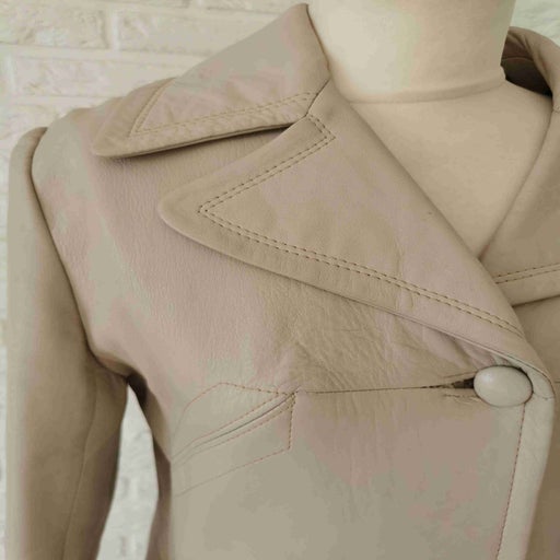 70's leather trench coat