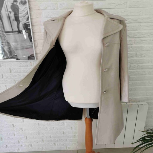 70's leather trench coat