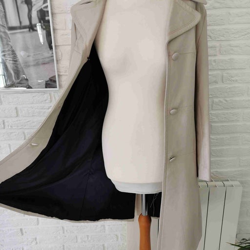 70's leather trench coat