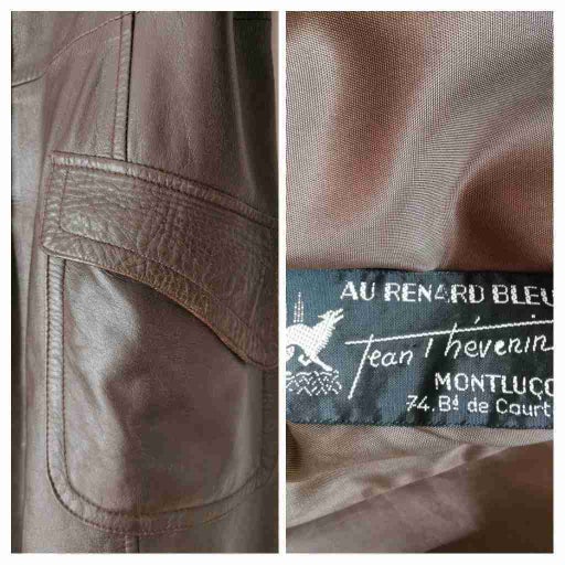 Leather trench coat