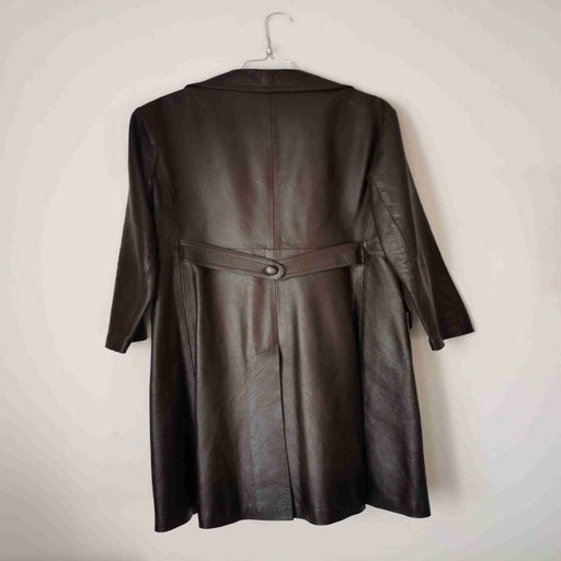Leather trench coat