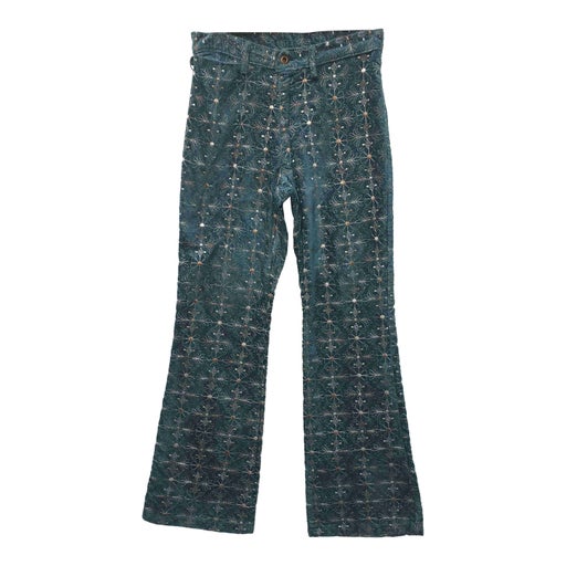 Pantalon flare brodé