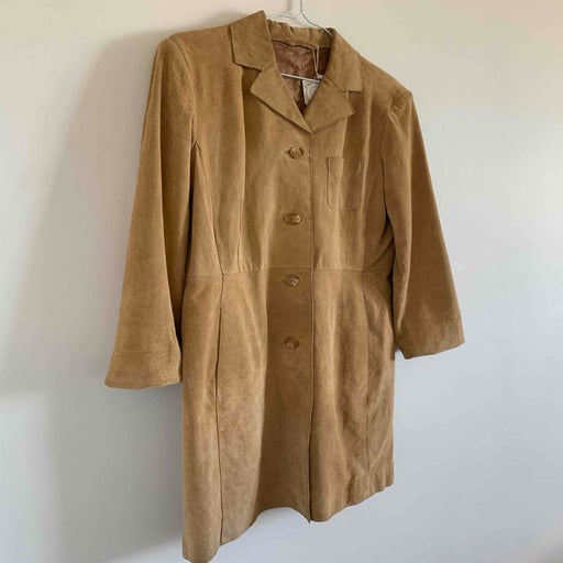 Suede trench coat