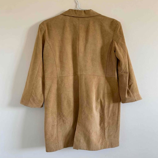 Suede trench coat