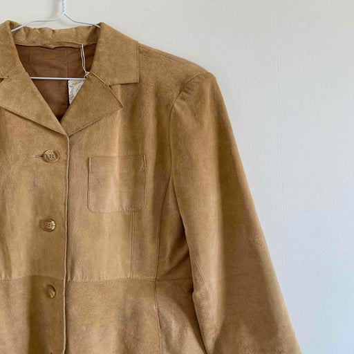 Suede trench coat