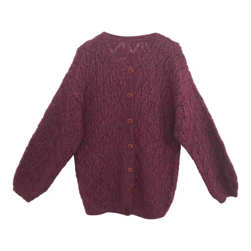Openwork knit cardigan