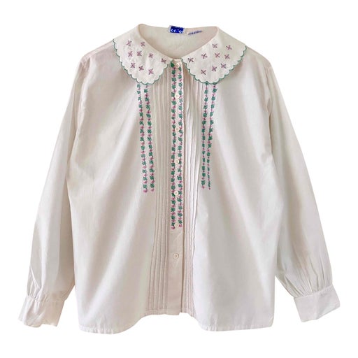 Embroidered cotton blouse