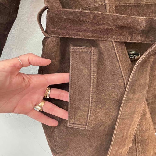 Suede safari jacket