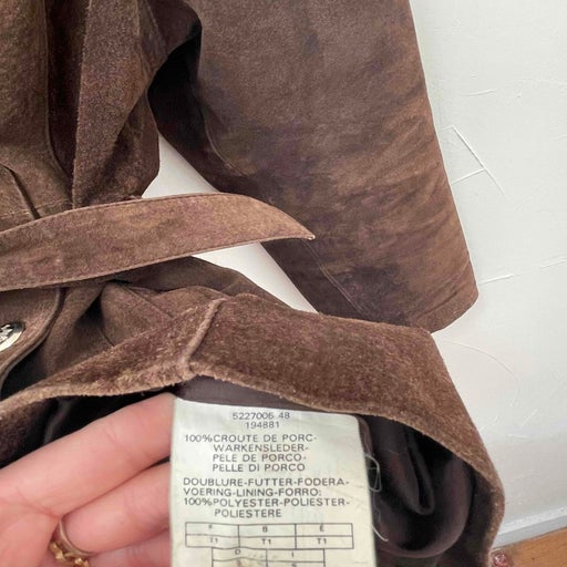 Suede safari jacket