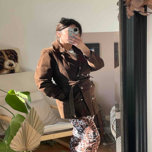 Suede safari jacket